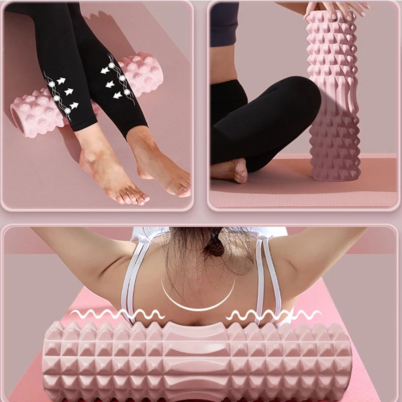 Yoga Foam Roller And Block Set For Deep Tissue Massage