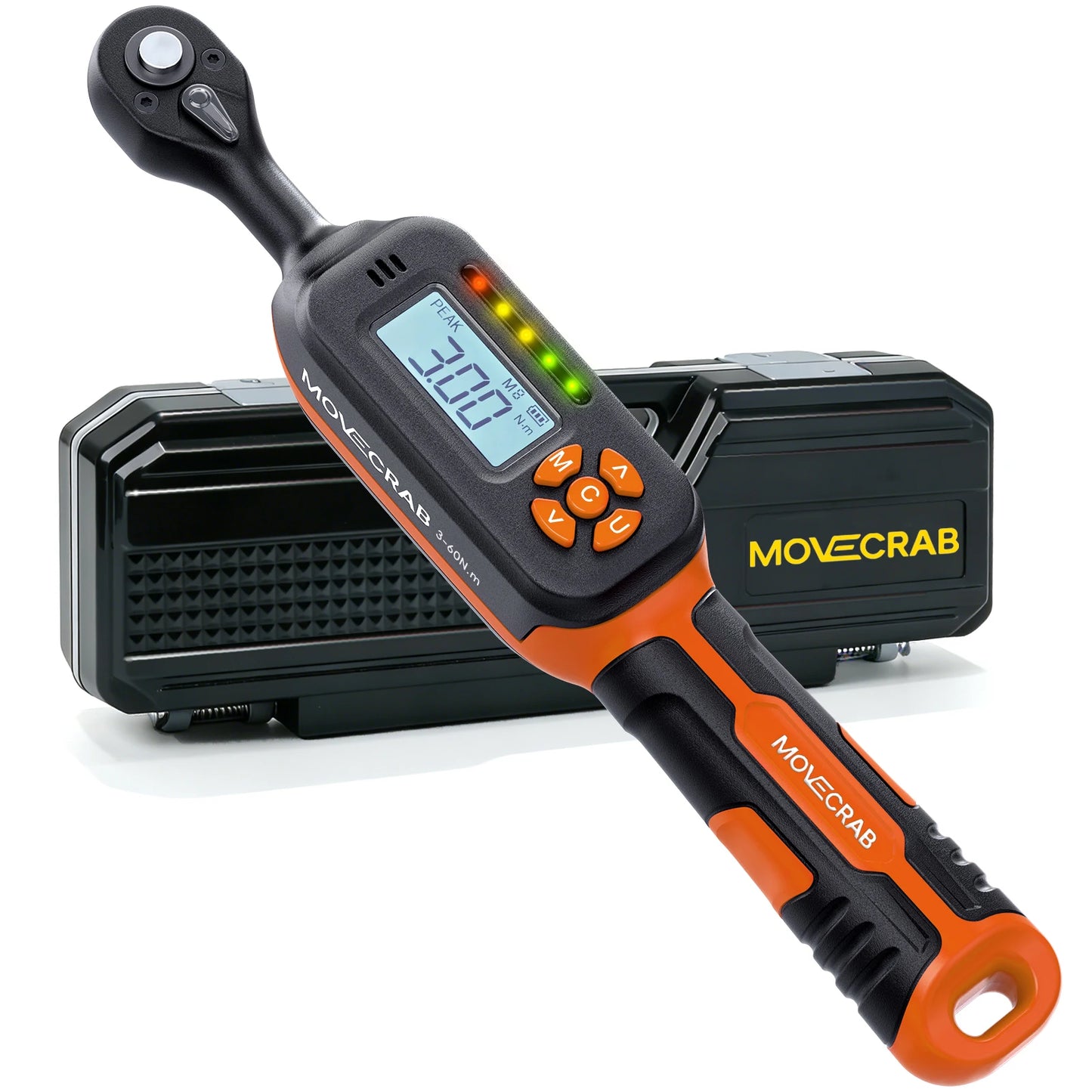 MoveCrab Digital Torque Wrench 1 to 340 Nm with LEDs