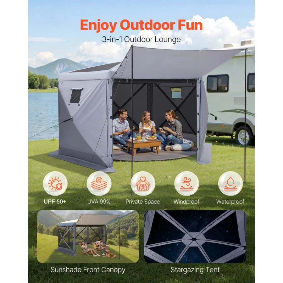 Pop Up Gazebo Screen Tent With Bite Proof Mesh Bag