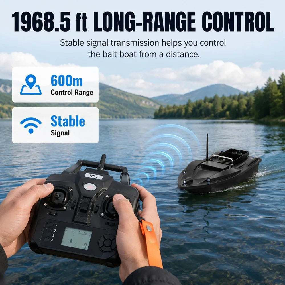 Remote Control Bait Boat With GPS Night Vision Lights