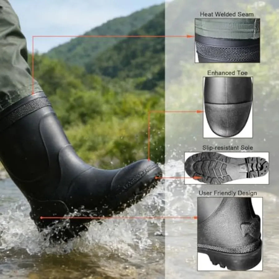 Chest Waders 2 Ply Nylon PVC Waterproof Fishing And Hunting