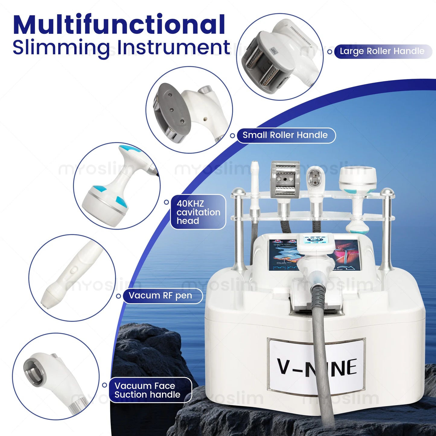 MYOSLIM Portable V9 Vela Body Shaping Vacuum Cavitation Massager