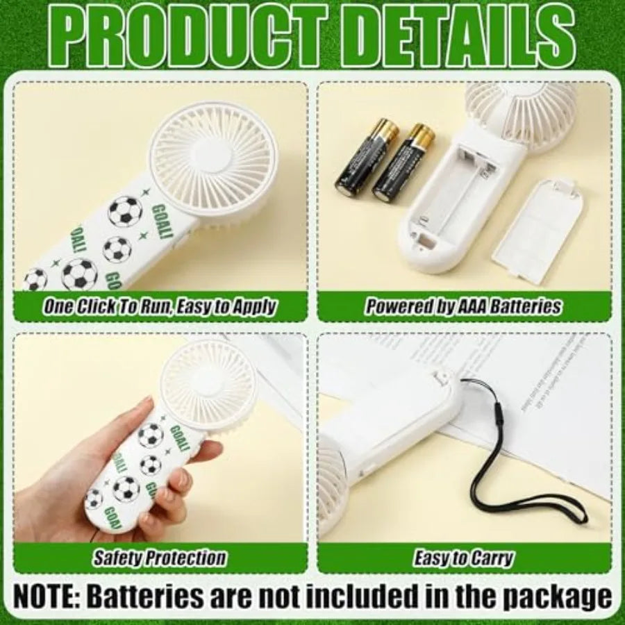 Portable Soccer Water Bottle And Fan Gift Set For Sports Fans