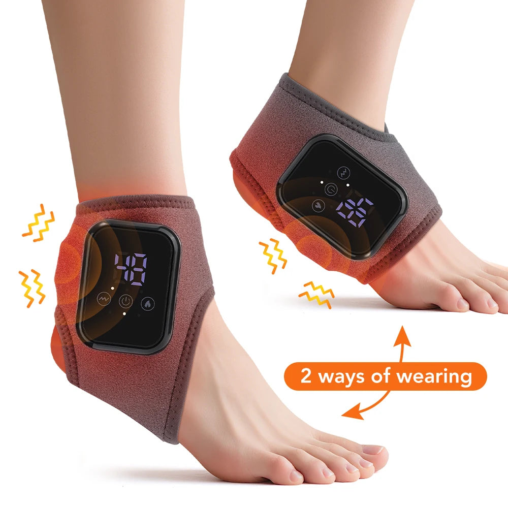 Hailicare Heated Ankle Massager With Vibration And Heat Therapy