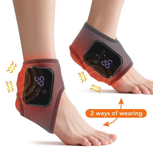 Hailicare Heated Ankle Massager With Vibration And Heat Therapy