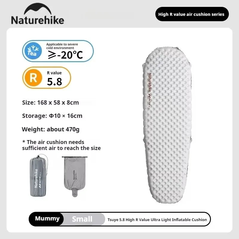 Naturehike Ultralight Inflatable Sleeping Pad R-Value 5.8
