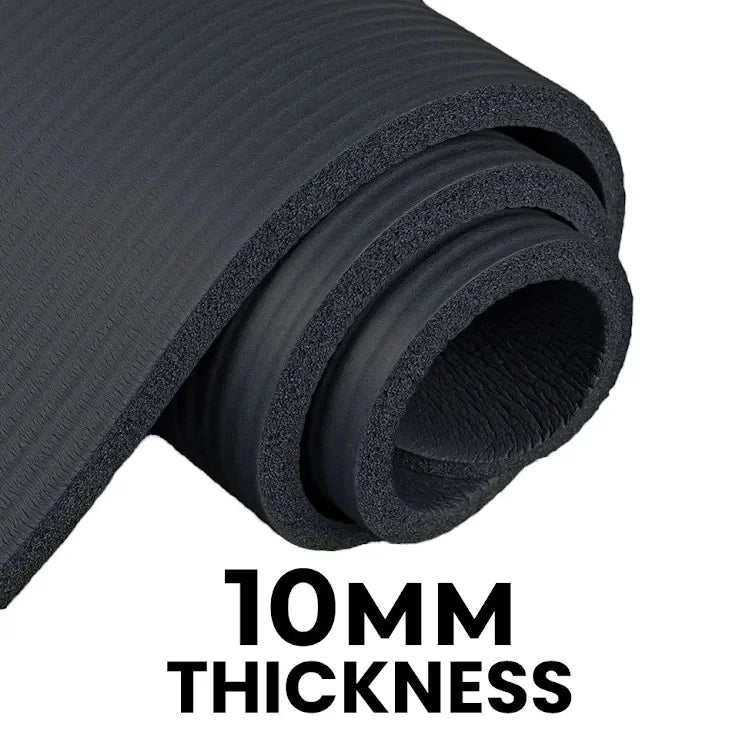 NBR Yoga Mat Extra Thick Non Slip Multipurpose With Strap