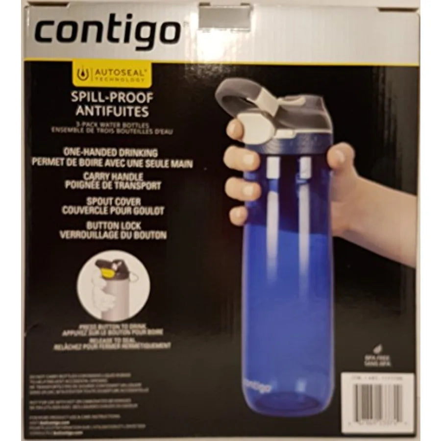 Autoseal Reusable Spill Proof Water Bottle With Travel Strap