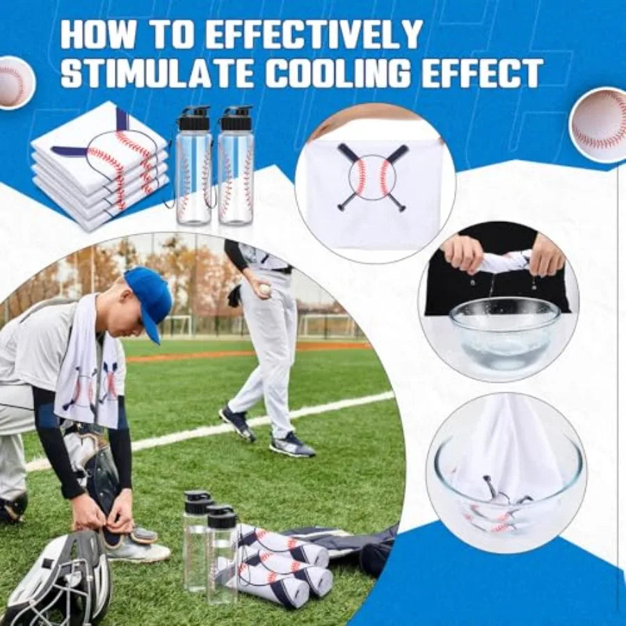 Reusable Squeeze Sports Water Bottles And Breathable Cooling Towel Set
