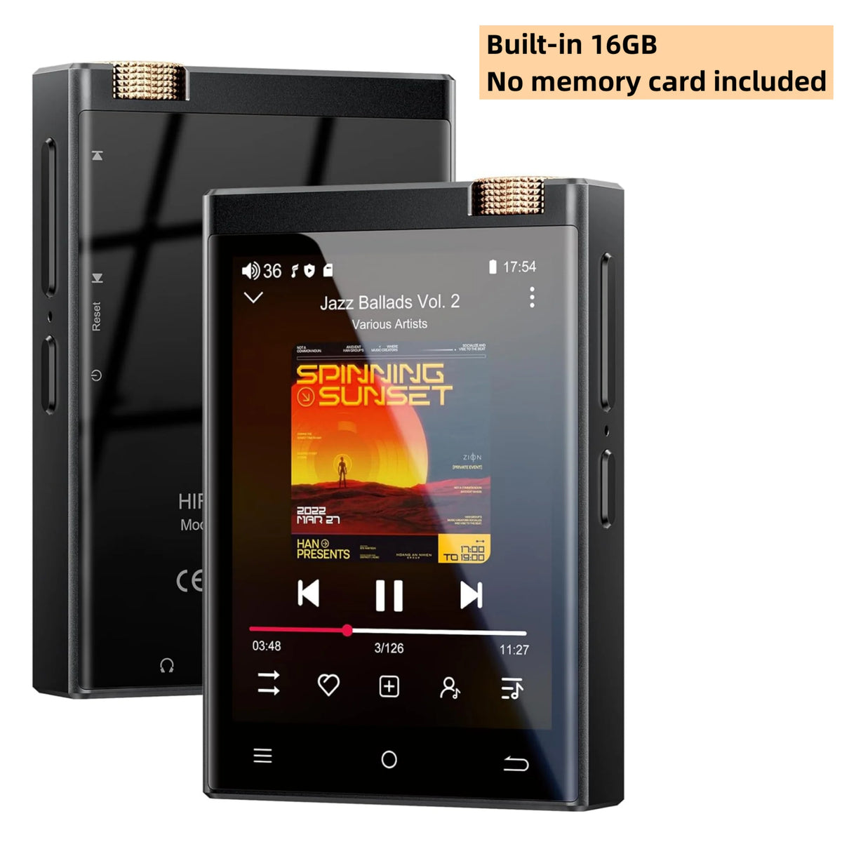 Oilsky Hi-Fi Lossless Music Player With Bluetooth And WiFi