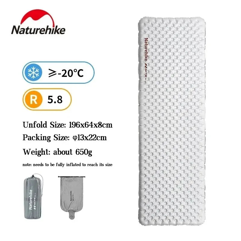 Naturehike Ultralight Inflatable Sleeping Pad R-Value 5.8