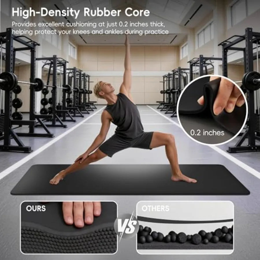 Non Slip PU And Natural Rubber Yoga Mat For Home Workouts
