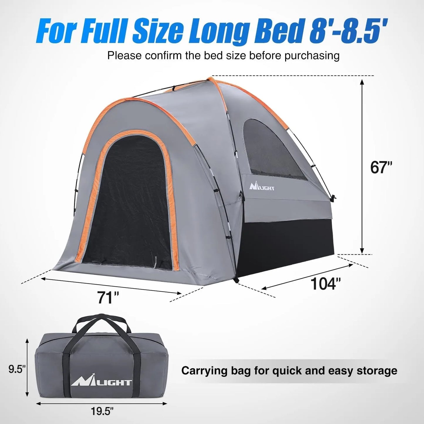 Nilight Truck Bed Tent Two Person Waterproof Camping Shelter