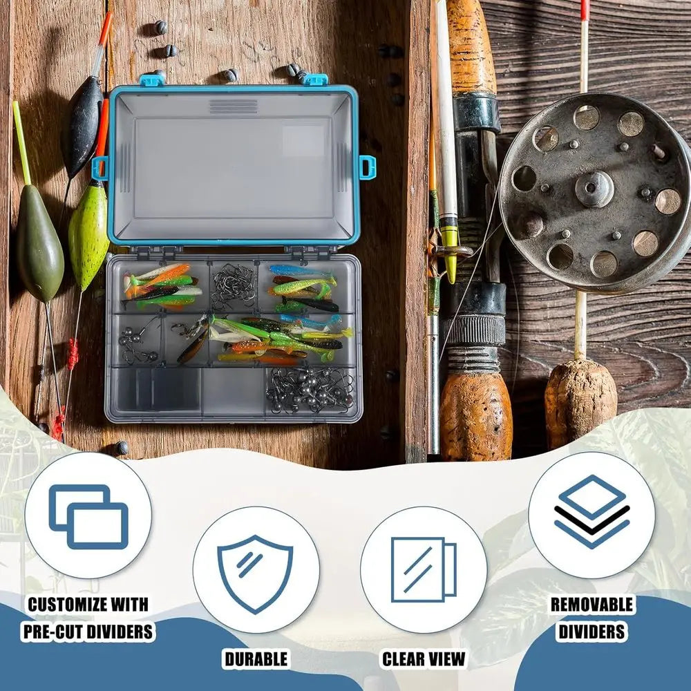Waterproof Tackle Boxes With 3600 And 3700 Removable Dividers