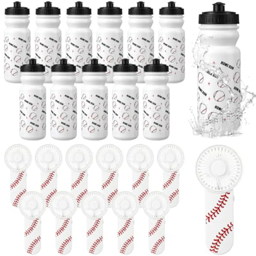 Portable Soccer Water Bottle And Fan Gift Set For Sports Fans
