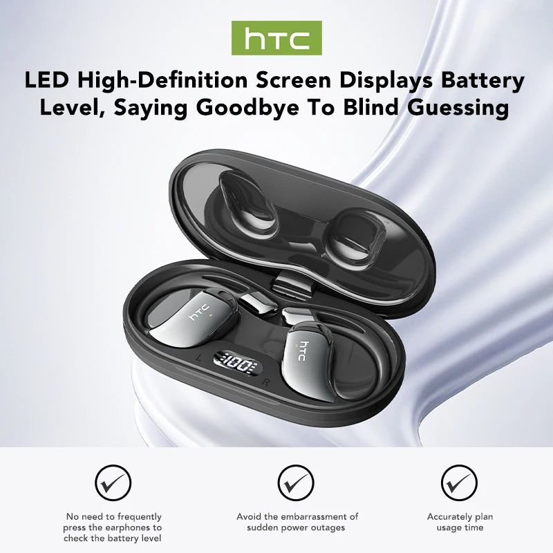 HTC NE57 Wireless Earphones Active Noise Cancellation 30Hr Battery Indicator