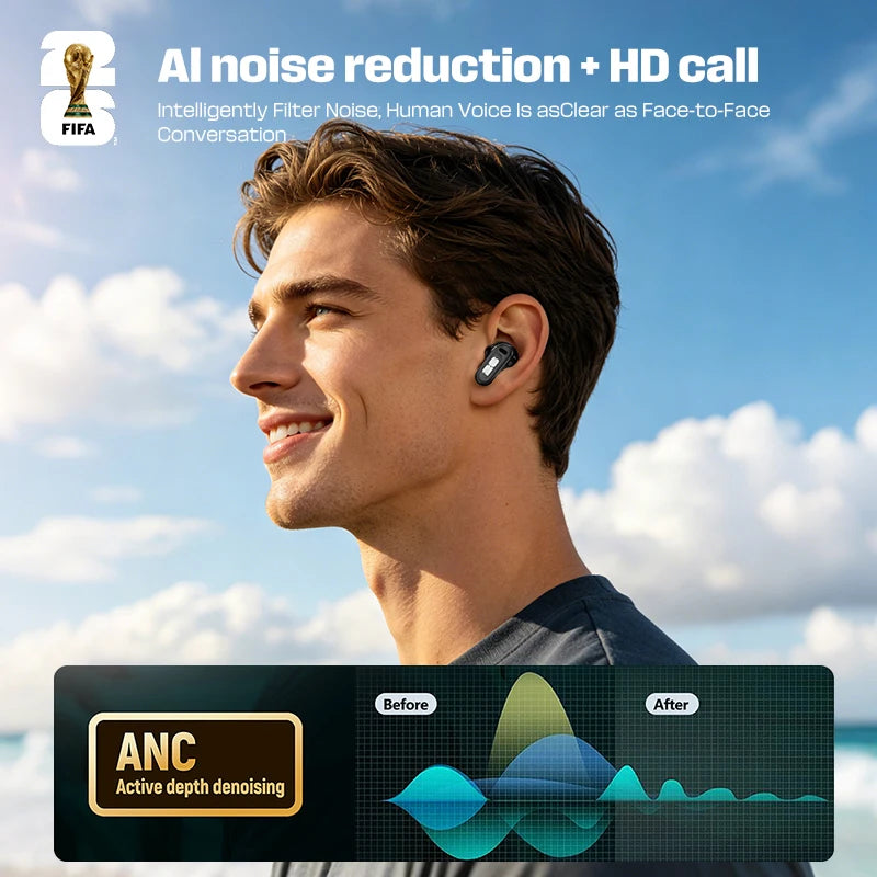 FIFA Wireless Bluetooth Earbuds With ENC Noise Cancelling Gaming Audio