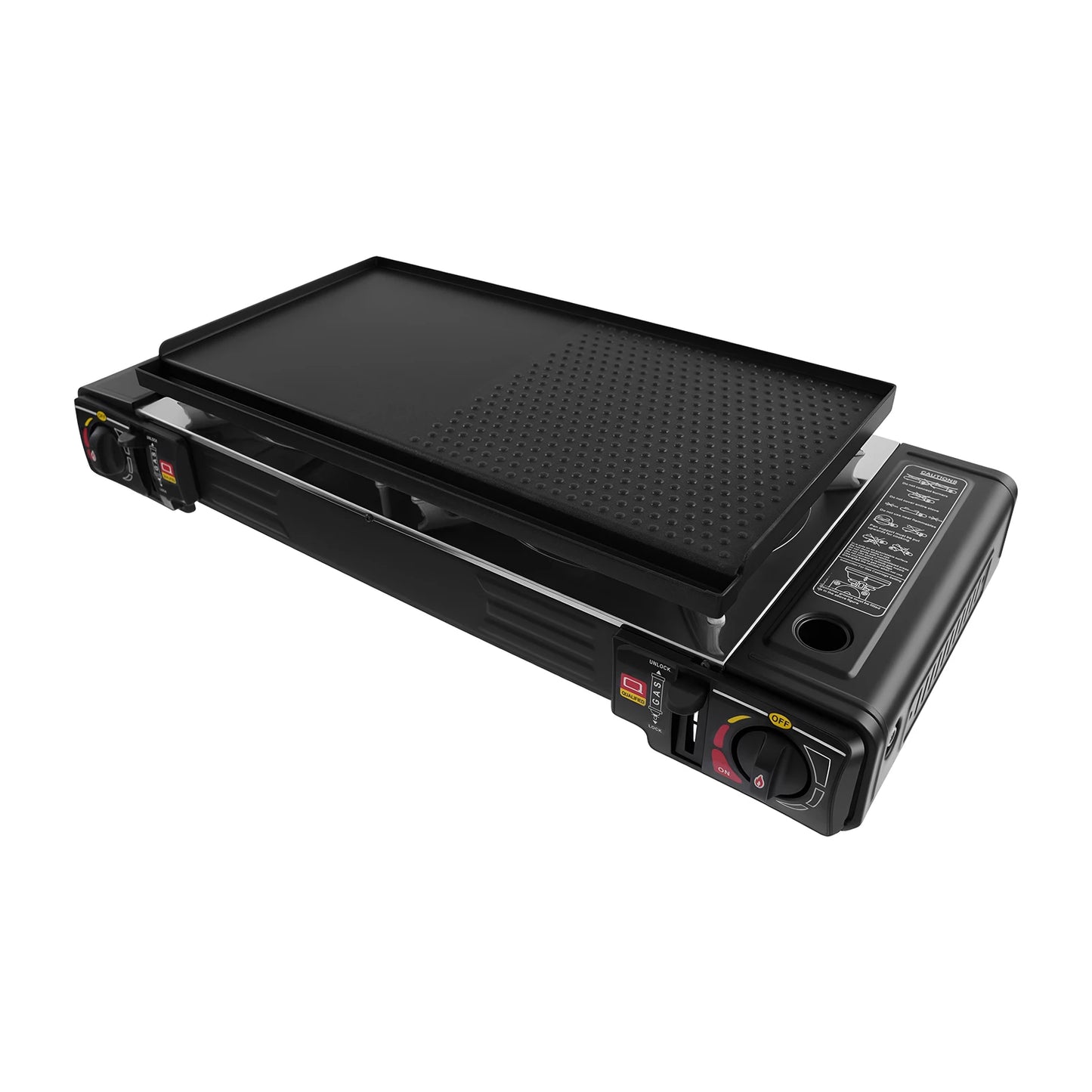 Camping Propane Stove Dual Burner Griddle Outdoor BBQ