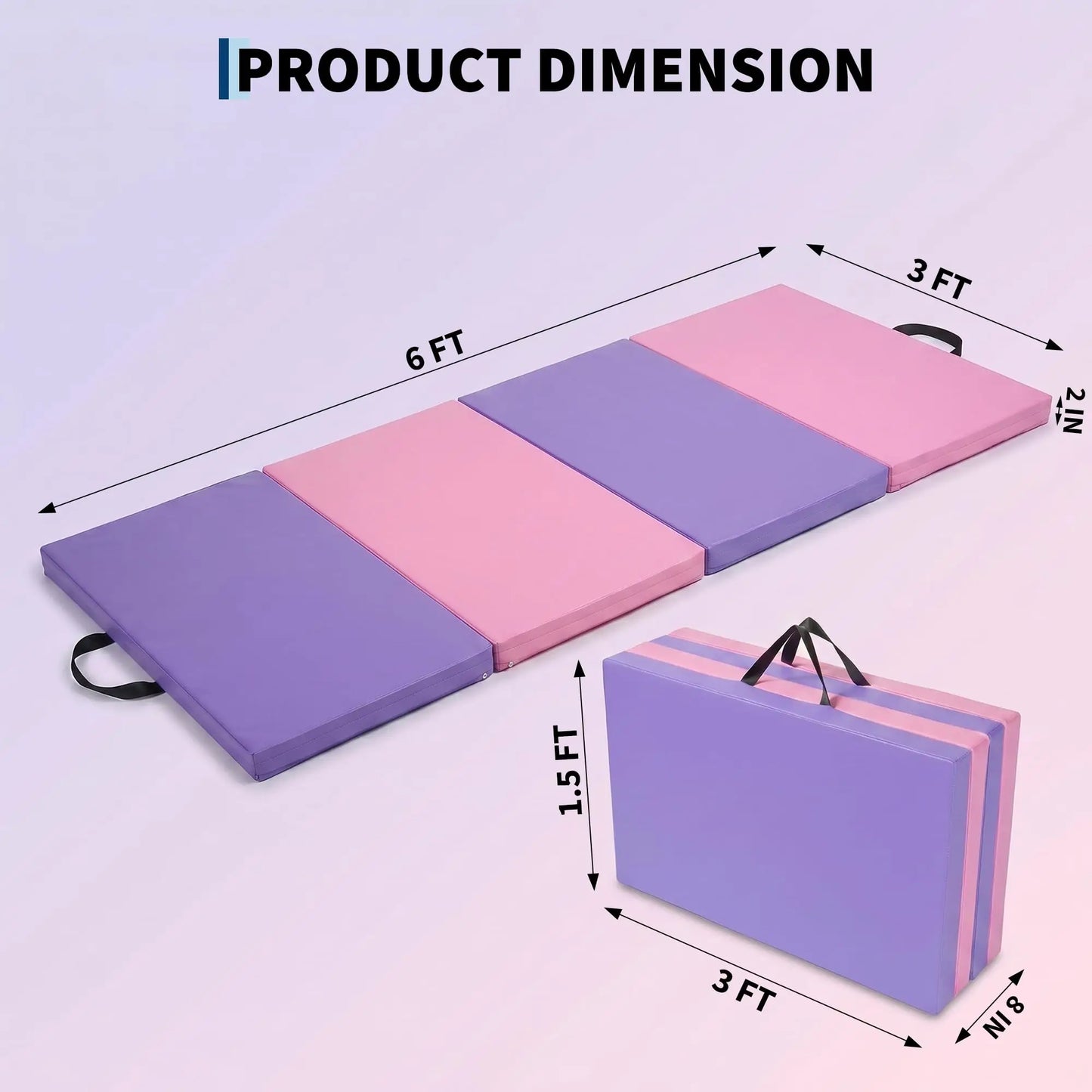 HiMISS Folding Gymnastics Mat 4 Fold Home Gym Exercise