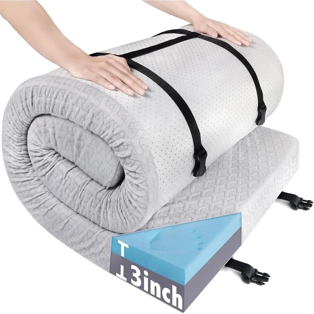 Camping Mattress Pad With Waterproof Cover Roll Up Floor Mat