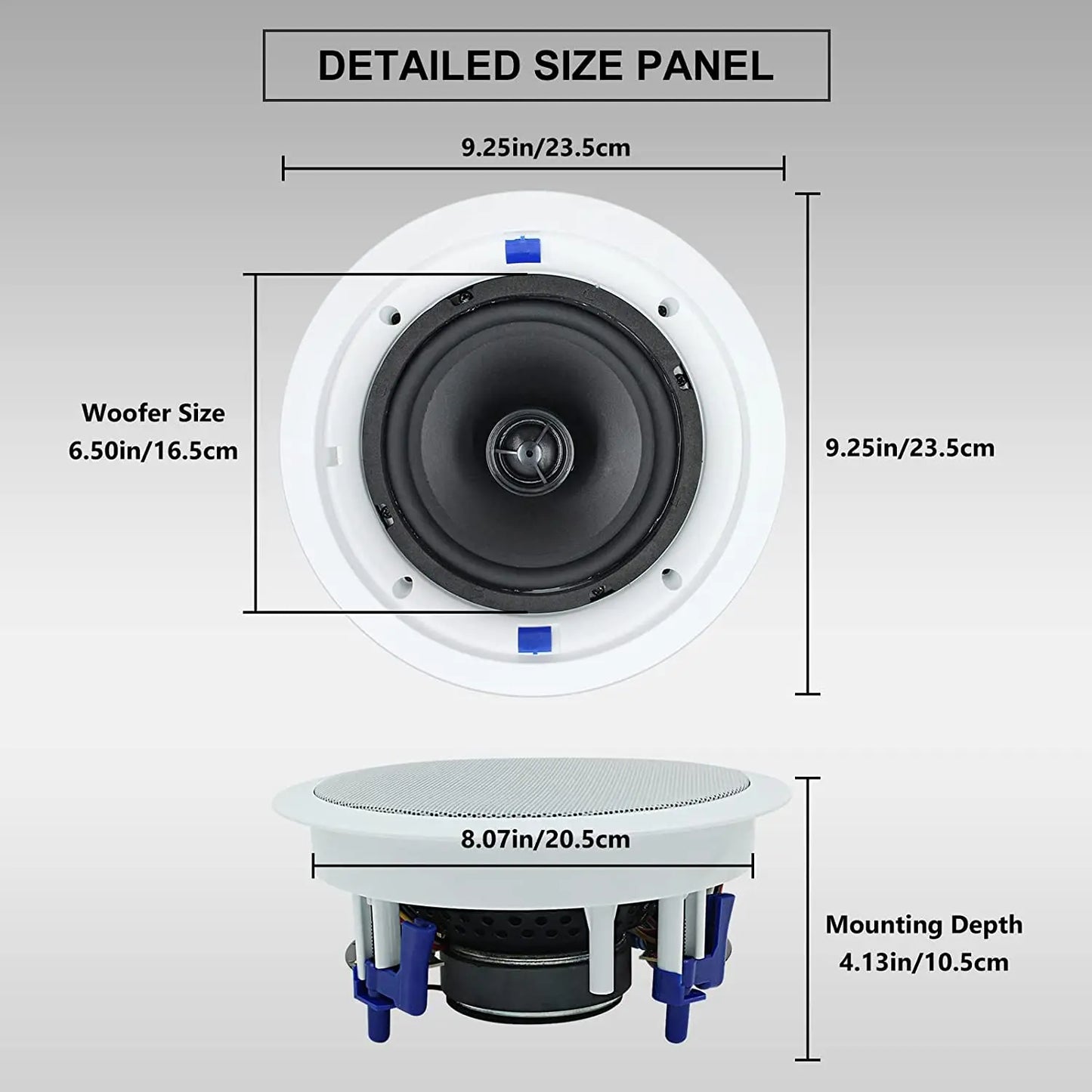 Herdio Two Way Ceiling Speakers Passive Flush Mount