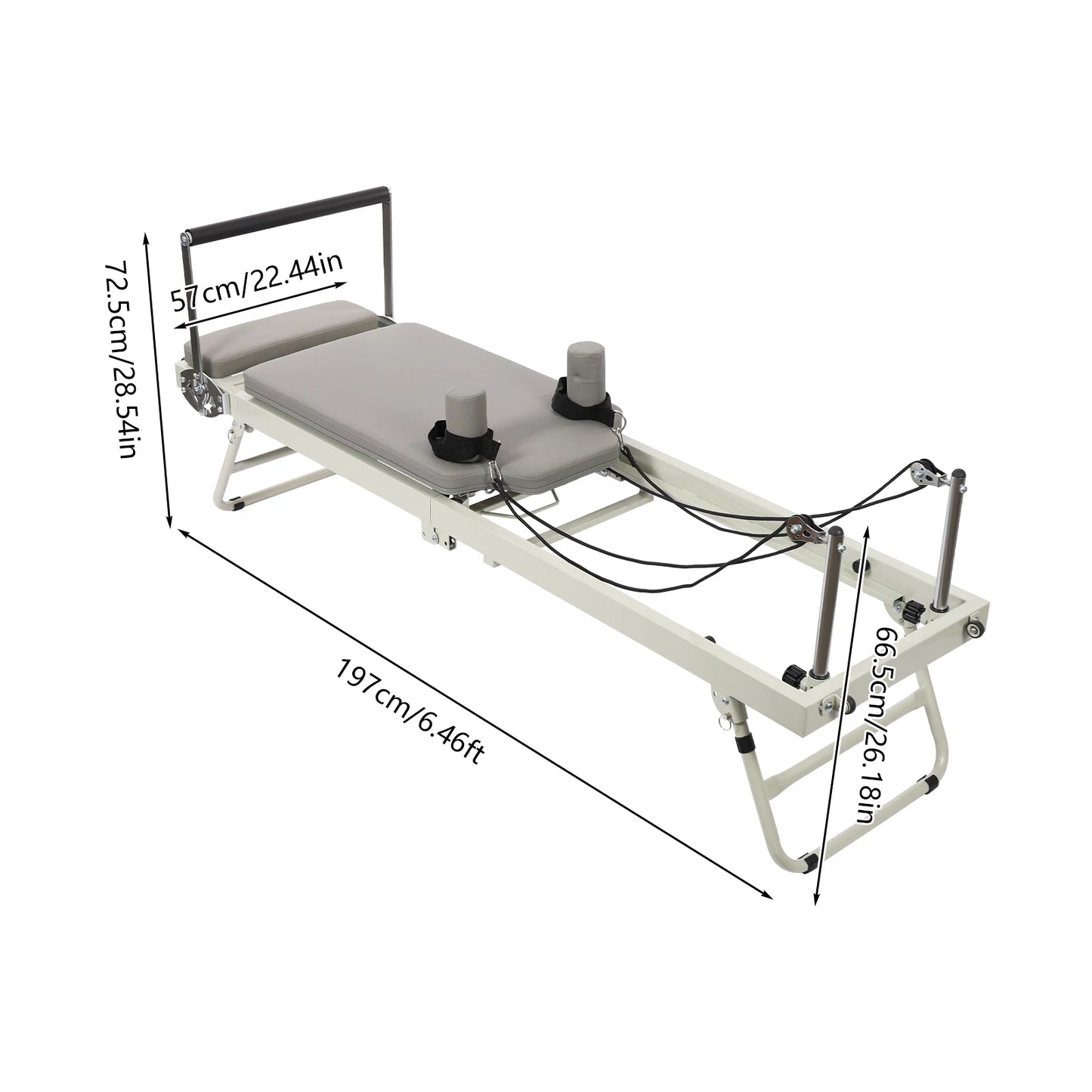 Foldable Pilates Reformer Machine for Home Gym and Yoga