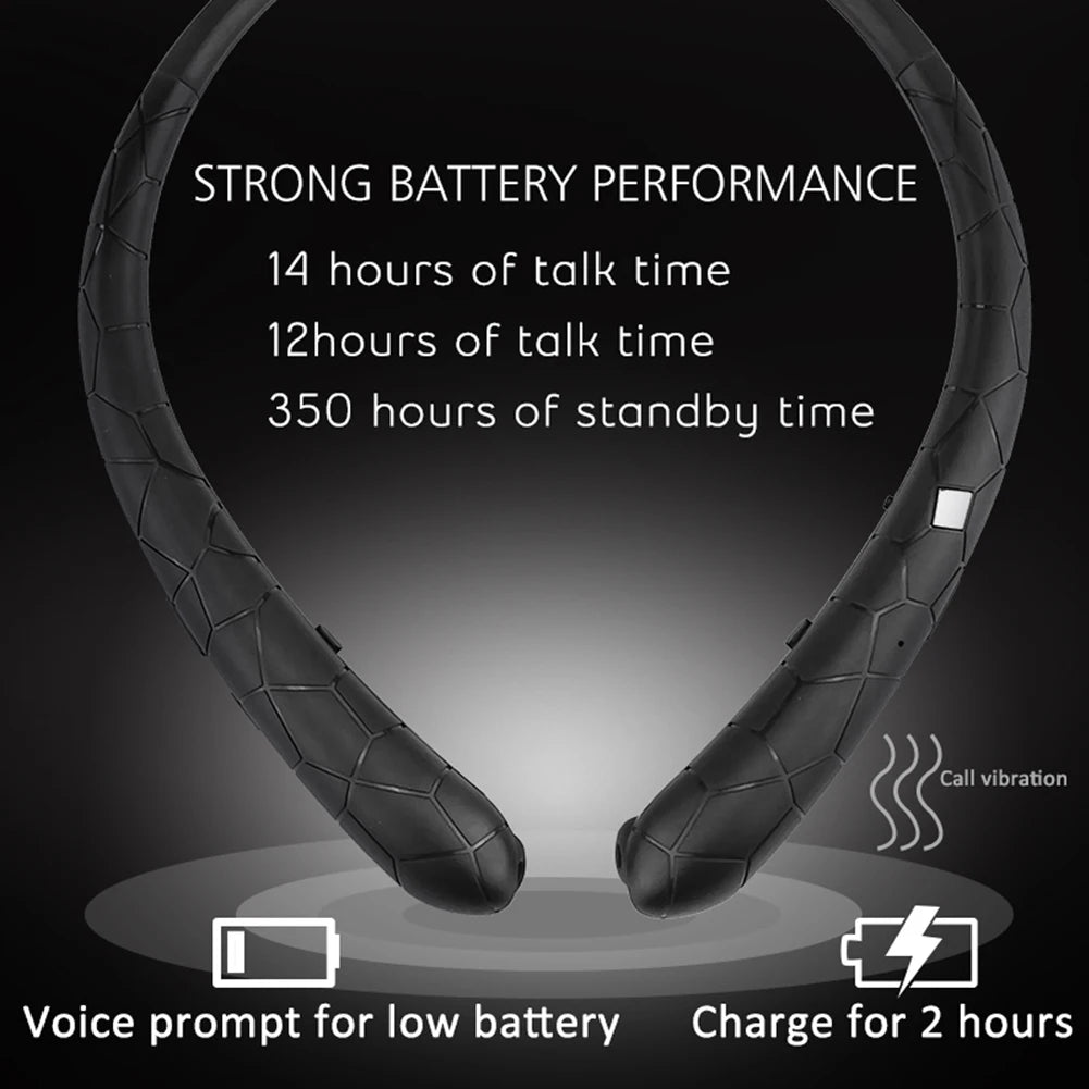 Neckband Bluetooth Headset Waterproof Noise Canceling Earbuds For Samsung LG