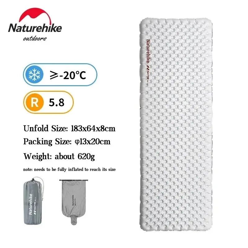 Naturehike Ultralight Inflatable Sleeping Pad R-Value 5.8