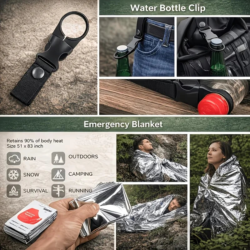 Multi-Functional Tool Backpack Survival Kit With MOLLE Pouches
