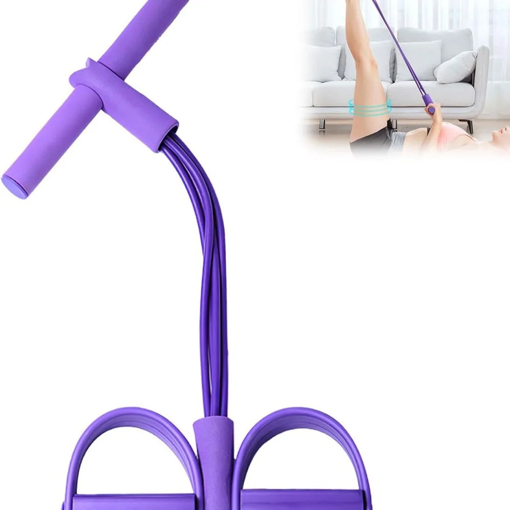 Four Tube Pedal Resistance Bands For Sit Ups And Exercise