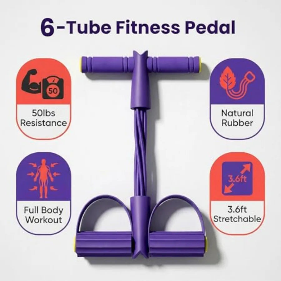 Pedal Resistance Bands With Handles For Full Body Training