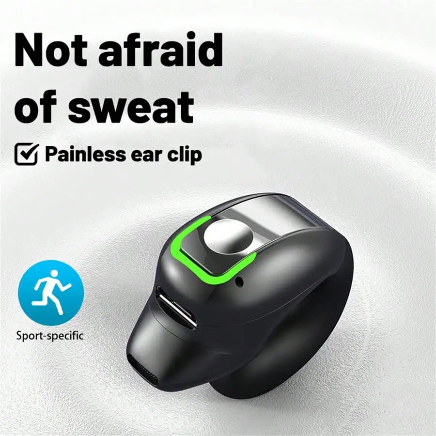 VIKEFON Clip-On Earhook Wireless Earbuds With Noise Cancellation