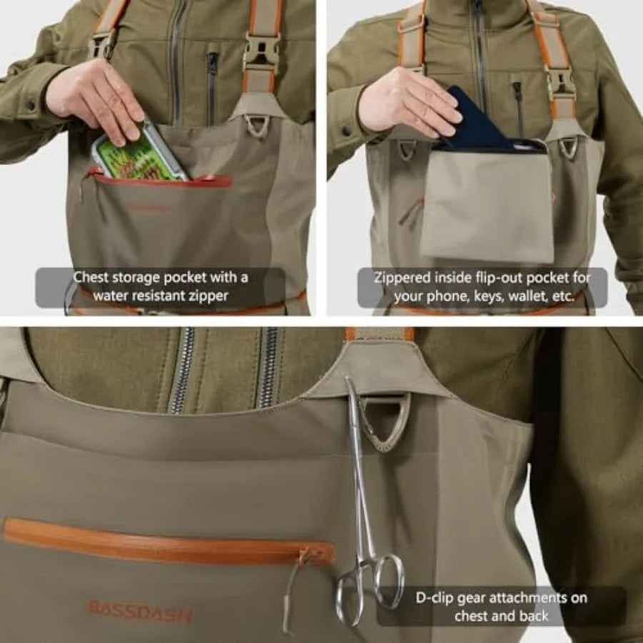 Immerse Men Waterproof Breathable Chest Waders For Fishing
