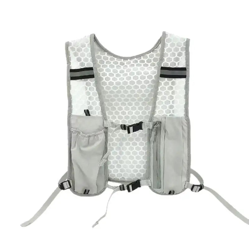 Lightweight Reflective Running Hydration Vest With Adjustable Chest Strap