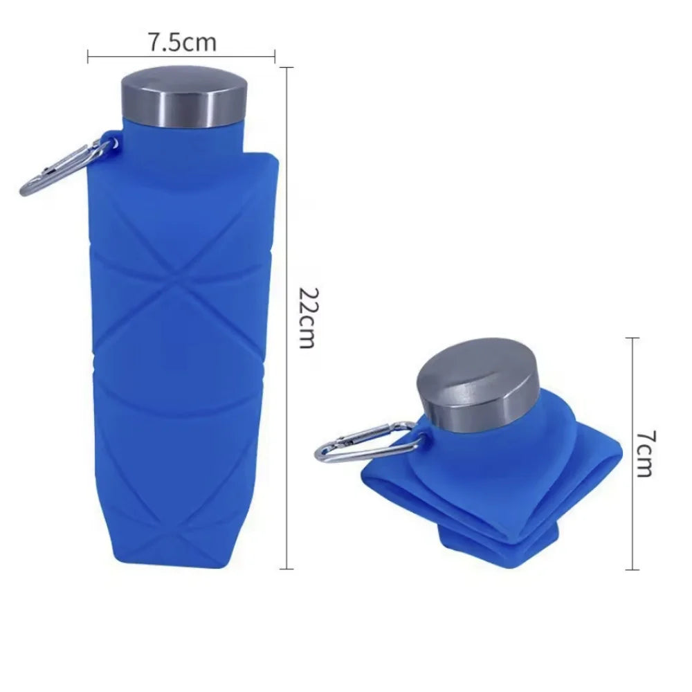 Collapsible Water Bottle Leakproof Silicone Foldable for Gym and Travel