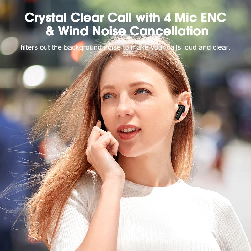 QCY T13 ANC Wireless Earbuds With Bluetooth 5.3 Connection