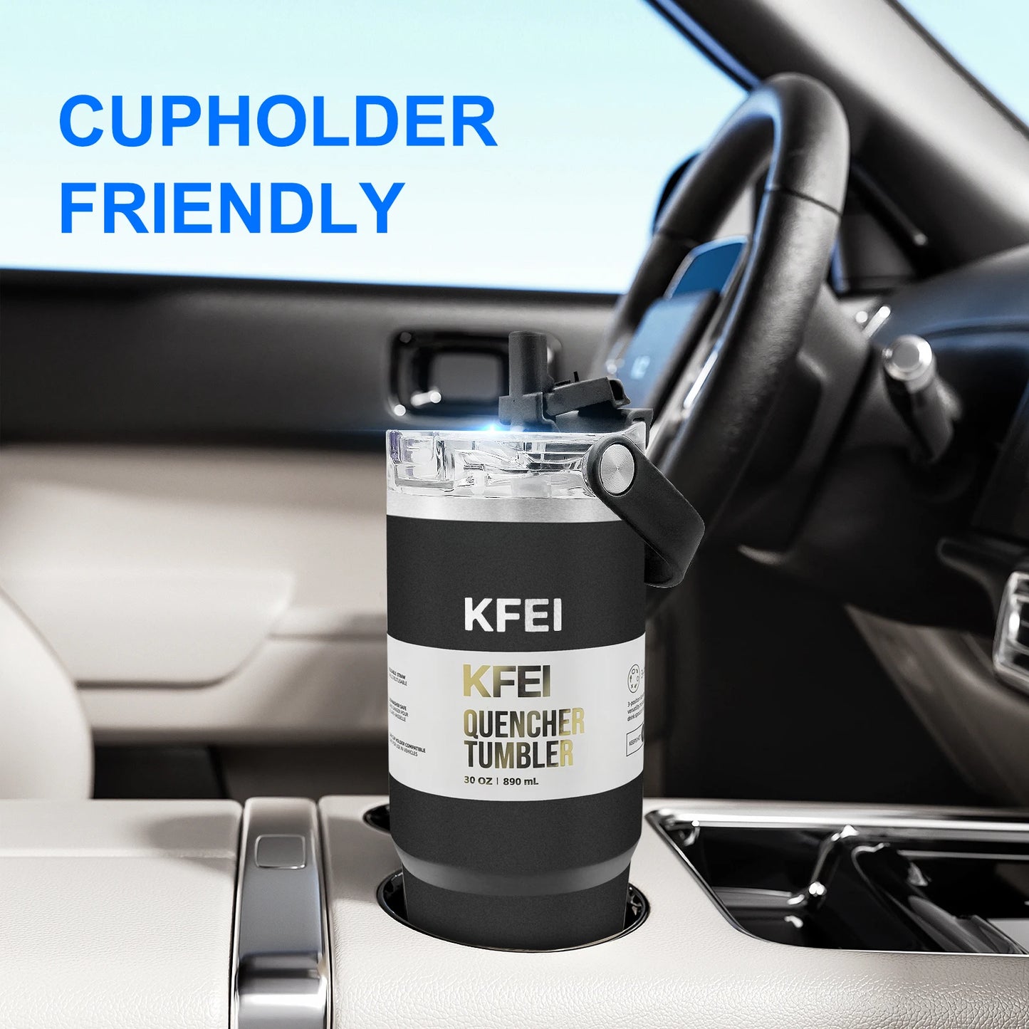 Stainless Steel Double Wall Insulated Tumbler With Lid And Straw