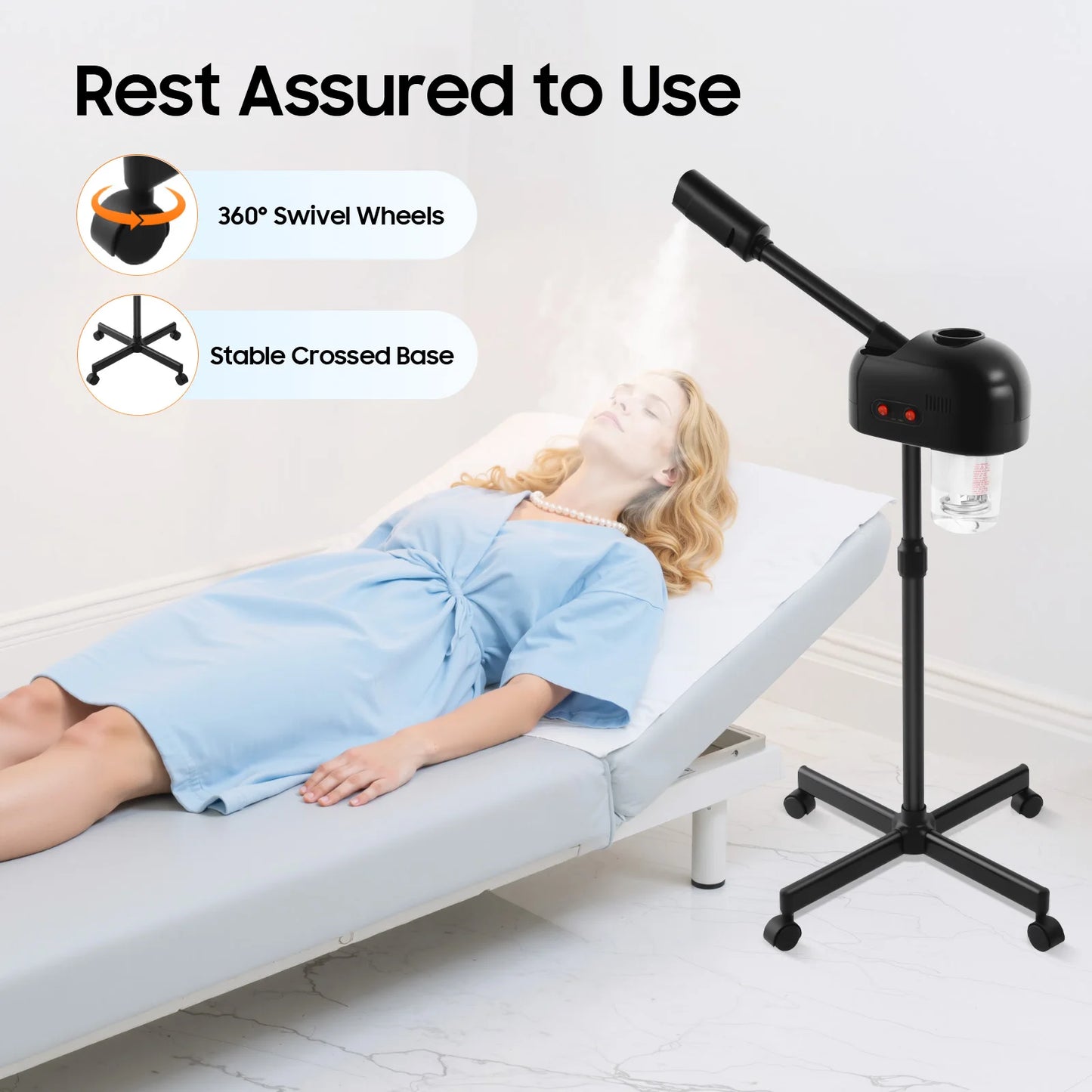 Bymaocar Facial Steamer Machine 800W Ozone Therapy For Deep Cleansing