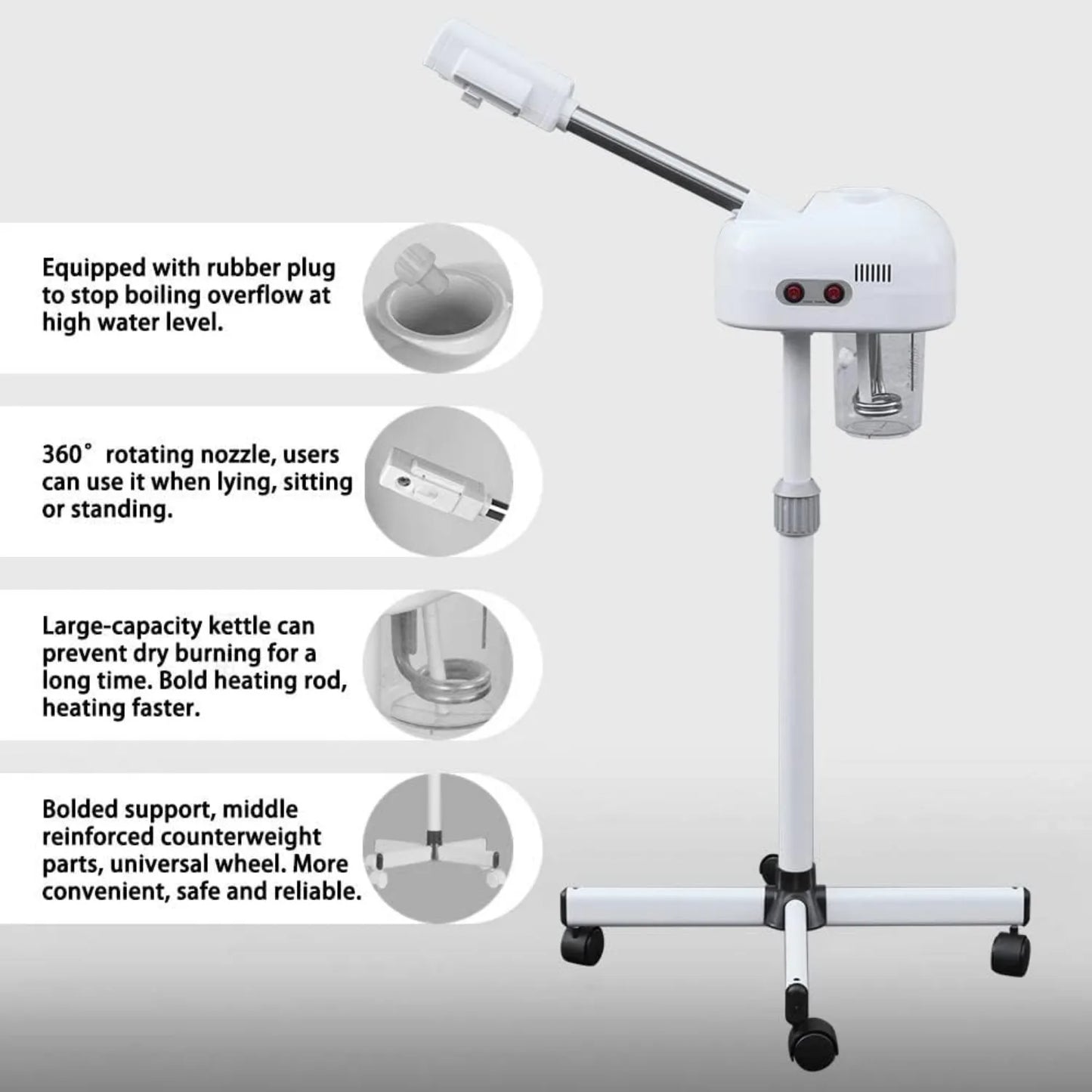 Bymaocar Facial Steamer And Pedicure Spa Machine With Water Tank