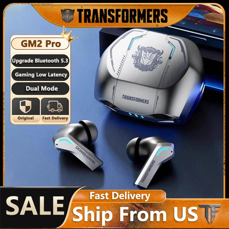 Transformers Wireless Bluetooth Earphones With Mic And Low Latency Audio
