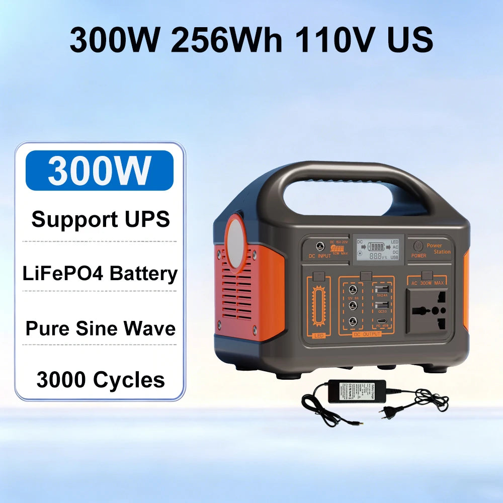 GaiaRay 500W Portable Power Station 460.8Wh LiFePO4 Generator