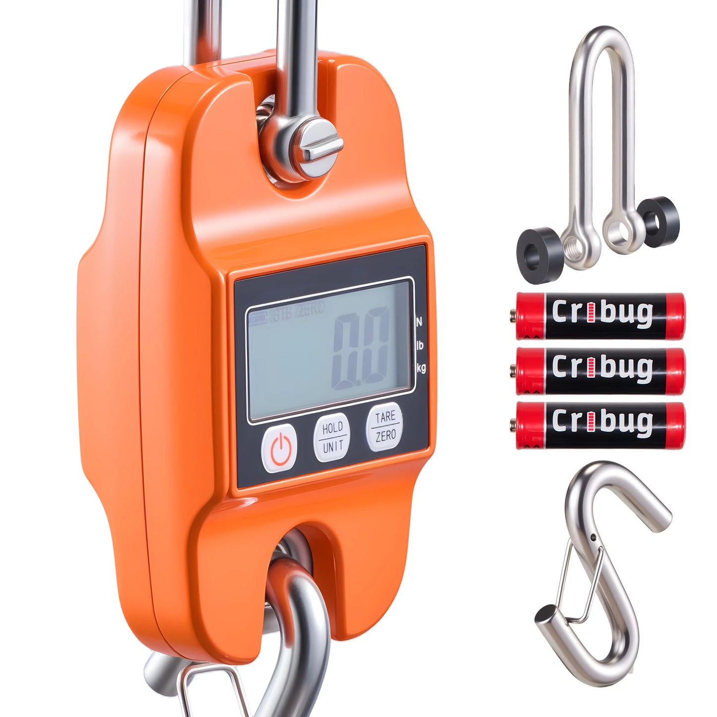 SucceBuy 880 Lb Digital Crane Scale Handheld With LCD Display
