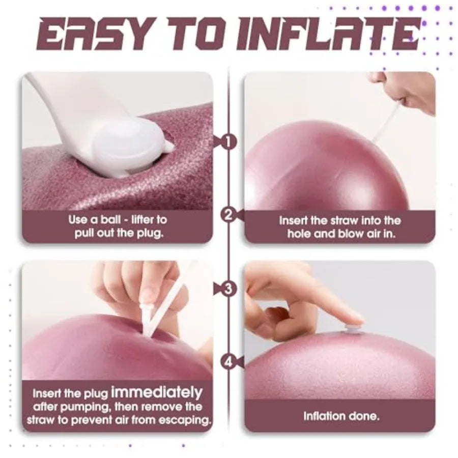 Mini Pilates Ball Anti Burst For Stretching And Core Strength