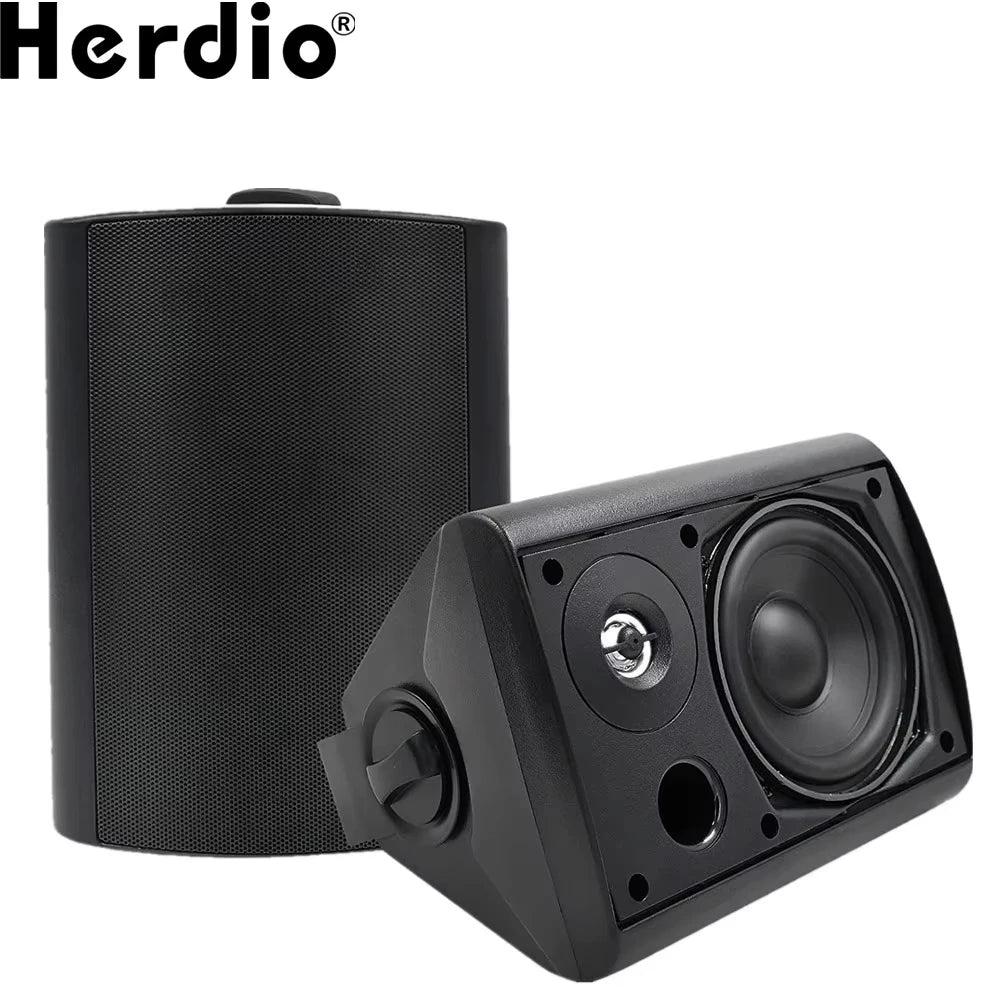 Herdio 300W Indoor Outdoor Dual Speakers Wall Mount System