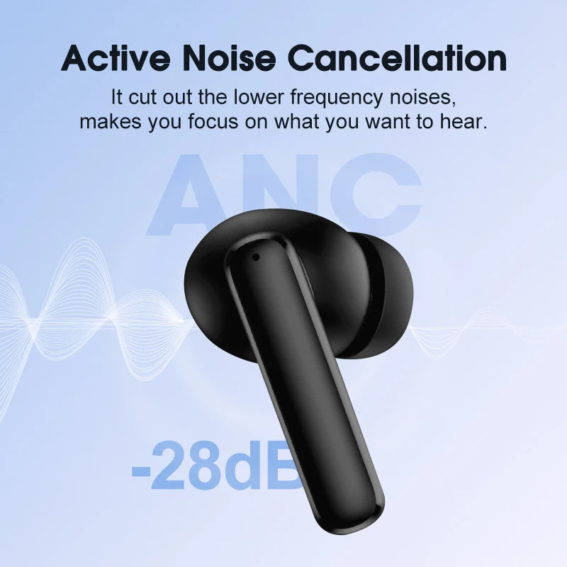 QCY T13 ANC Wireless Earbuds With Bluetooth 5.3 Connection