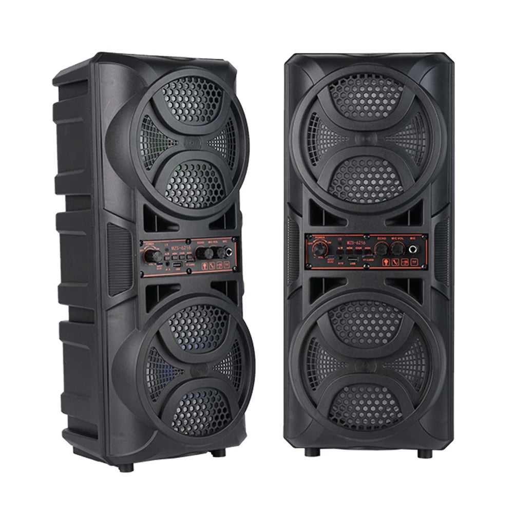 LAIMANEI Bluetooth Portable Speaker With Double Subwoofer Deep Bass Outdoor
