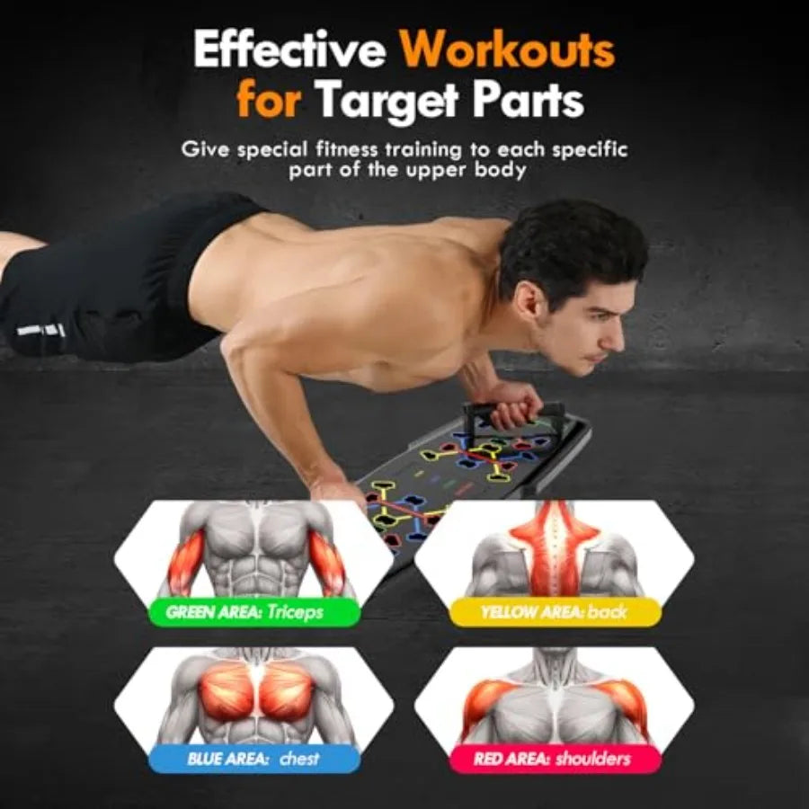 Push Up Board Home Gym Fitness Kit With Resistance Bands