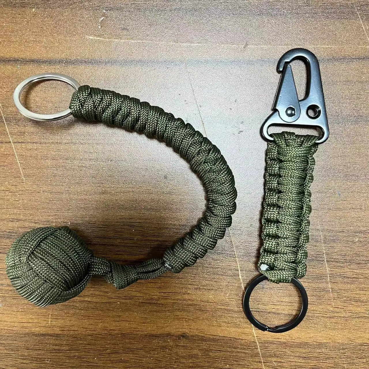 Self Defense Umbrella Rope Monkey Fist Steel Ball Lanyard Survival