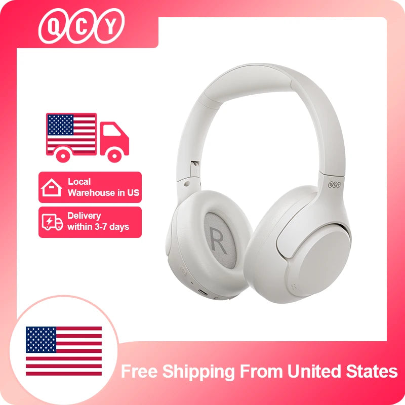 QCY H3 ANC Hybrid Wireless Headphones With 60 Hour Playtime
