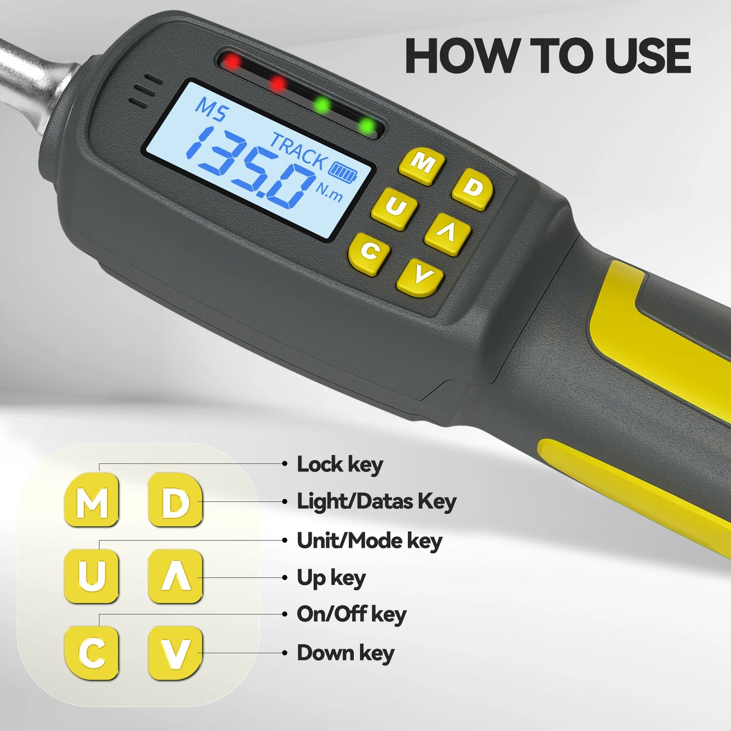 Waxtron Digital Torque Wrench Two Percent Accuracy For Automotive